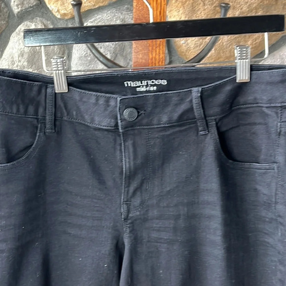 Maurices Black Denim Ankle Skinny Jeans Size 14W - Picture 7 of 8